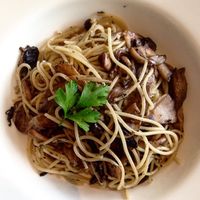 Mushrooms aglio olio. Very nice. at Real Food 真食 - Orchard in Central Singapore