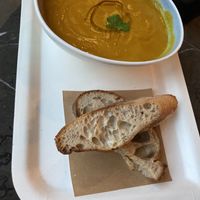 Pumpkin soup at Real Food 真食 - Orchard in Central Singapore