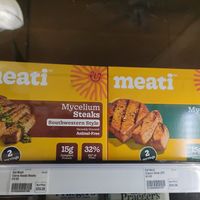 Vegan steaks at Brighter Day Natural Foods in Savannah