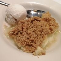 Apple and berry crumble (don't know where the berries were!) with vanilla ice cream at Hungry Horse - Oadby Owl in Oadby