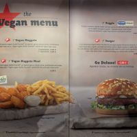 vegan menu at Goody's Burger House in Crete