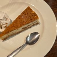 Vegan cheesecake with vegan ice cream at Farmhouse Inns - Walnut Tree Farm in Southampton