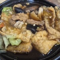 Bak kut teh soup with rice at Veggie Century in Batu Caves