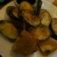 Deep Fried Pumpkin and Eggplant Mix, with Sesame Oil Dressing at Cat House in Chiang Mai