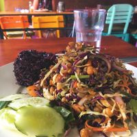 Tea leaf salad - AMAZING at Cat House in Chiang Mai