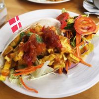 Curry wrap with tofu at Cat House in Chiang Mai