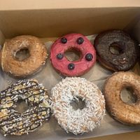 5 vegan donut flavors available this afternoon   at Donut Villa Diner - Newton in Newton