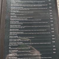 the vegan menu at Donut Villa Diner - Newton in Newton