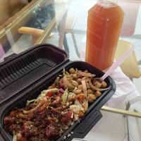4 buffet items (G$ 1.500) and Tamarind juice (G$ 500 ) at Celebrity Pure Vegan in Georgetown