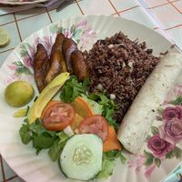 Vegan breakfast so good for cheap  at Comedor Clementina in San Juan Del Sur