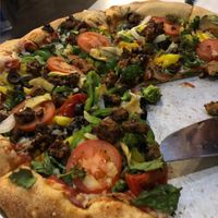 The Mega Veggie w Jerk Tempeh at Mellow Mushroom in Jacksonville Beach