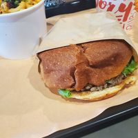 Mac and Cheese, Paradise Burger and Sweet Potato Fries at UNiQ Burger in Scottsdale