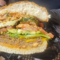 Special burger, fully loaded at UNiQ Burger in Scottsdale