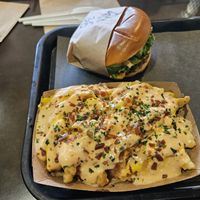 OMG best burger and loaded 🍟 fries 🍔 at UNiQ Burger in Scottsdale