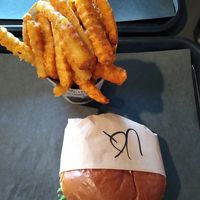 Cajun fries and burger at UNiQ Burger in Scottsdale