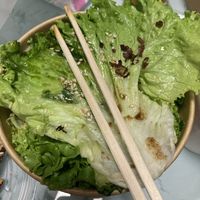 Salad with the bbq  at Nha Toi in Ho Chi Minh City
