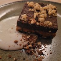 Deconstructed vegan Snickers at Verdō in Brussels