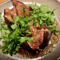 Starter with figs. Perfectly prepared and quiet a big portionn of  at Verdō in Brussels