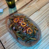 Loaded fries  at Vegano O No in Panama City