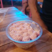 strawberry dessert at Vegano O No in Panama City