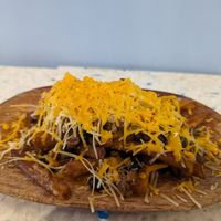 Loaded fries at Vegano O No in Panama City