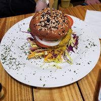 Gentle Jerk Burger at Vegano O No in Panama City