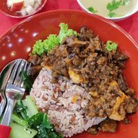Vegan Mushroom Sauce w/ Tofu Brown Rice Set 👍 at Yi Su Pin 一素品 - Chinatown in Central Singapore
