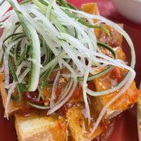 Tofu side dish sweet spicy sauce 4$  at Yi Su Pin 一素品 - Chinatown in Central Singapore