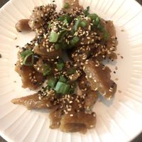 “Pollo” orange - super recomendado #Veganuary at Vegan Ramen Mei - Condesa in Mexico City