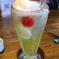 Melon soda con heladito, dulce sin ser empalagosa y refrescante! La amé   at Vegan Ramen Mei - Condesa in Mexico City