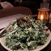 Cesar salad with almond parm on the side   at Planta Queen in Chicago