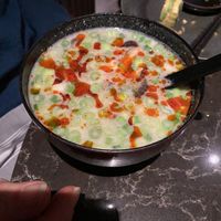 “egg drop” soup   at Planta Queen in Chicago