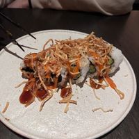 Complimentary firecracker roll  at Planta Queen in Chicago