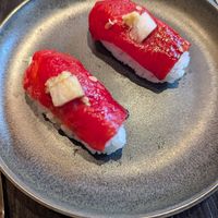 Watermelon "ahi" nigiri at Planta Queen in Chicago