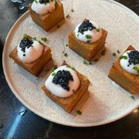 1000 layered potatoe with kaviar  at Planta Queen in Chicago