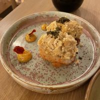 Riz frit et « crabe"  at Bloom Sushi - Quartier des Spectacles in Montreal