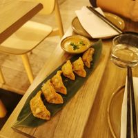 Dumplings at Bloom Sushi - Quartier des Spectacles in Montreal