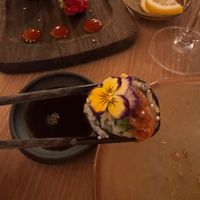 Beautifully plated rolls  at Bloom Sushi - Quartier des Spectacles in Montreal