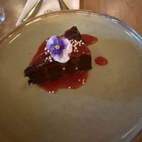 Dessert chocolate cake bite  at Bloom Sushi - Quartier des Spectacles in Montreal