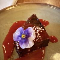 Chocolate cake closeup   at Bloom Sushi - Quartier des Spectacles in Montreal