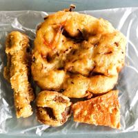 Veggies fritter, yam stick, chips at XI DE LI  西德利 - Chong Boon in Northeast Singapore