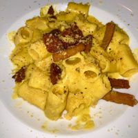 Vegan carbonara at Veghometro in Rome