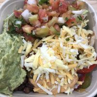Vegetarian bowl (guacamole is not extra when ordering meat free)  at Burritos San Lorenzo in Valencia