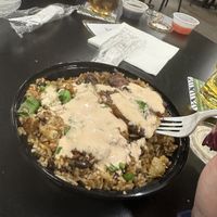 Cajun rice (with vegan yum yum sauce!!!)  at Rice Rolls & Whoknows in Murfreesboro