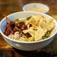 Ayam Paprik Bowl at Gokul Raas Vegetarian - Lau Pa Sat in Central Singapore