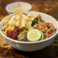 Nasi Lemak Bowl at Gokul Raas Vegetarian - Lau Pa Sat in Central Singapore