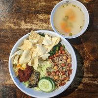 Nasi Lemak Bowl at Gokul Raas Vegetarian - Lau Pa Sat in Central Singapore