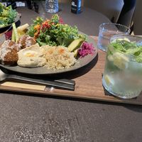 Falafel plate and homemade mint lemonade   at Cafe Tarot - カフェタロ in Tokyo