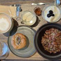 Breakfast with Granola, Muffin and Soy Yoghurt.  at Cafe Tarot - カフェタロ in Tokyo