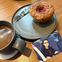 Rhubarb muffin   at Cafe Tarot - カフェタロ in Tokyo